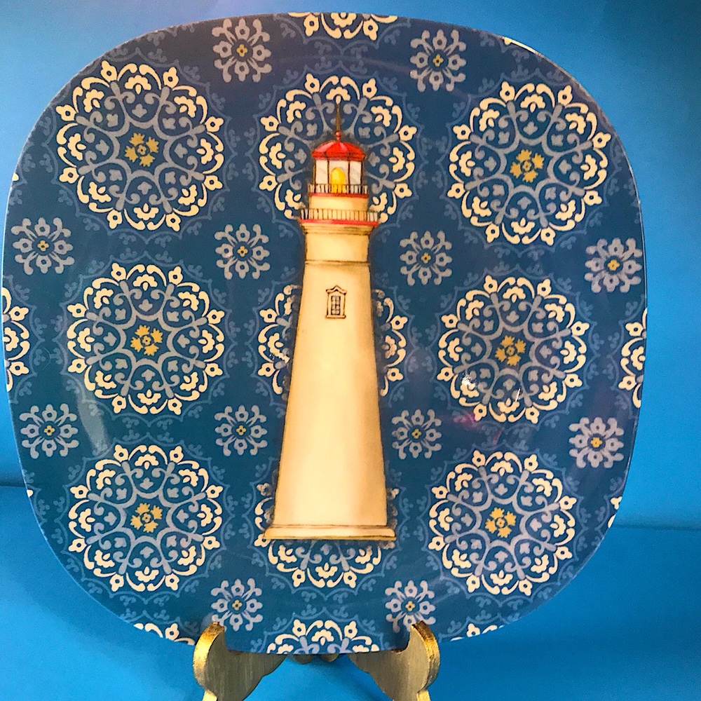 Paul Brent Nautical Melamine Dinner Plates NWT